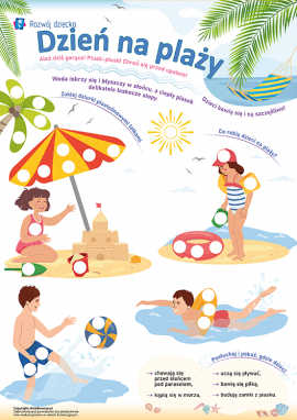 Na plaży: praca plastyczna dla dzieci od 2 roku życia