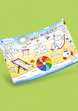 Letnia kolorowanka po numerach dla dzieci