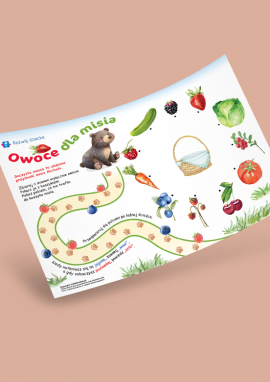 Owoce dla misia: percepcja wzrokowa, sensoryka, motoryka dla dzieci od 2 roku życia