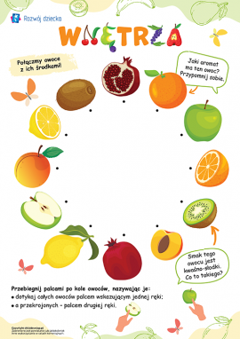 Przekrojone owoce: gra edukacyjna dla dzieci od 3 roku życia