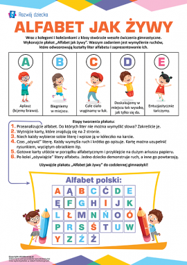 Alfabet jak żywy: radosna gimnastyka