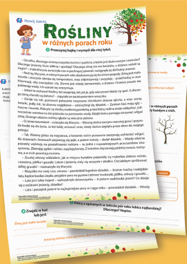Bajka edukacyjna o zmianach w świecie roślin w różnych porach roku