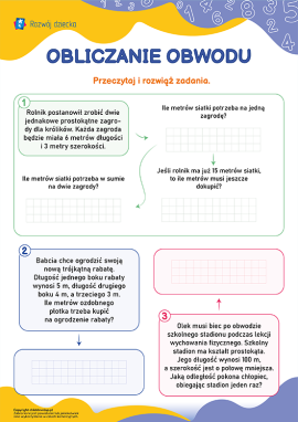 Praktyczne zadania na obliczanie obwodów figur geometrycznych