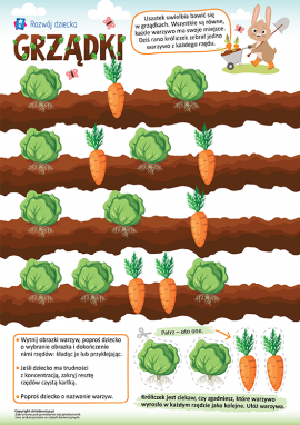 Sekwencje: wizualno-rytmiczne rzędy warzyw dla dzieci od 2 roku życia