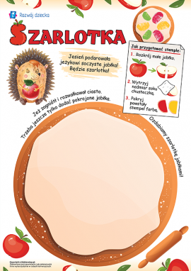 Malowanie stemplami z jabłek dla maluchów