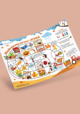 Jesień: dydaktyczna gra planszowa na skojarzenia