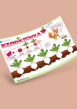 Rzodkiewka: praca plastyczna z plasteliny dla maluchów od 2 roku życia