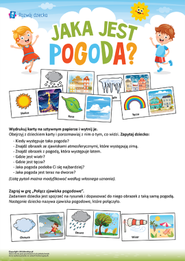 Zjawiska pogodowe: gra planszowa dla dzieci od 3 roku życia