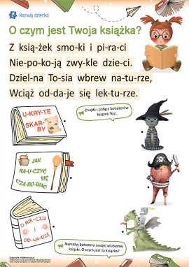 Czytanie metodą sylabową: karta pracy do nauki czytania dla przedszkolaków