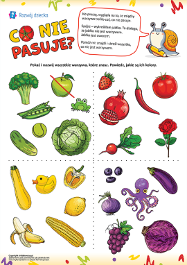 Znajdź niepasujący element: ćwiczenia z logiki i uwagi na temat warzyw