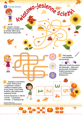 Kwiatowe labirynty: rozwijanie uwagi, małej motoryki i umiejętności liczenia u przedszkolaków