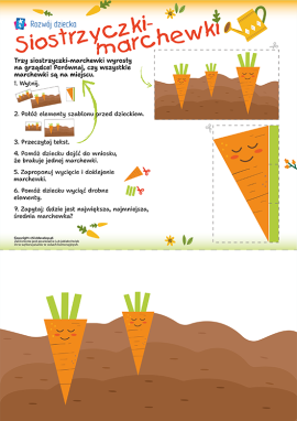 Marchewka: matematyczna praca plastyczna dla dzieci w wieku 3 lat