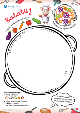 Malowanie stemplami z warzyw dla maluchów