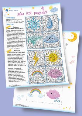 Połącz w pary rysunki pogodowe: gra dla dzieci od 2 roku życia