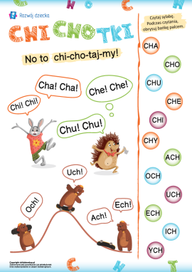 Nauka czytania sylab z głoską CH dla przedszkolaków