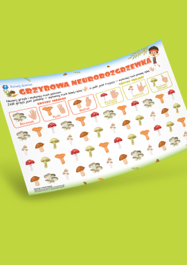 Neuroruchowe ćwiczenie: jadalne i trujące grzyby