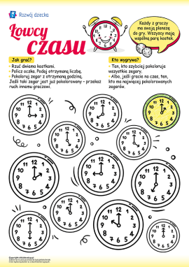 Nauka określania czasu na zegarze: gra dydaktyczna