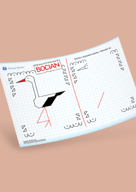 Skopiuj bociana: rysowanie po kratkach