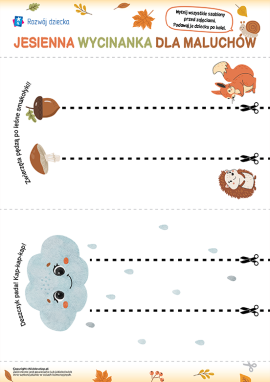 Uczymy się ciąć nożyczkami: jesienne szablony dla 3-letnich dzieci