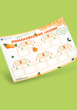 Skład liczb 1 i 2:  zadanie matematyczne dla przedszkolaków