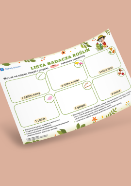 Lista badacza roślin dla najmłodszych