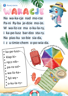 Wakacje: czytanie sylabowe