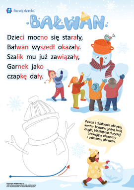 Zimowe atrakcje: czytanie sylabami