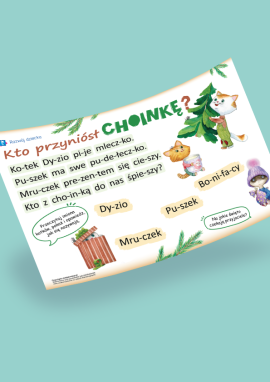 Choinka: czytanie metodą sylabową dla przedszkolaków