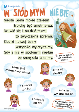 Emocje: czytanie metodą sylabową