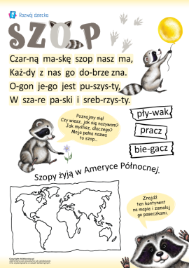 Szop: czytanie sylabowe dla przedszkolaków