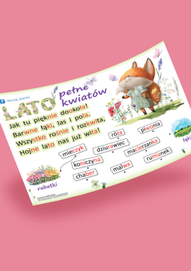 Kwiaty: czytanie metodą sylabową dla przedszkolaków