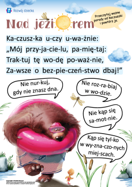 Bezpieczeństwo nad wodą: czytanie metodą sylabową