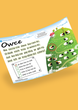 Owce: czytanie metodą sylabową dla przedszkolaków