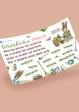 Wiosenne prace: czytanie metodą sylabową dla przedszkolaków
