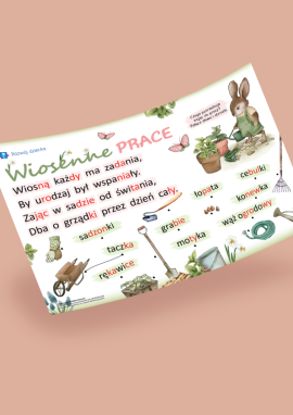 Wiosenne prace: czytanie metodą sylabową dla przedszkolaków