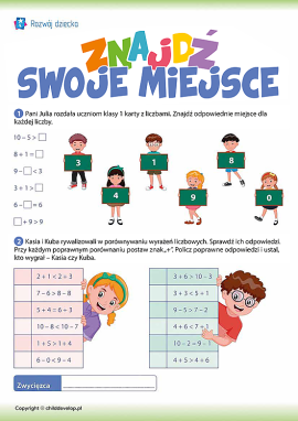 Porównujemy wyrażenia liczbowe w zakresie 10