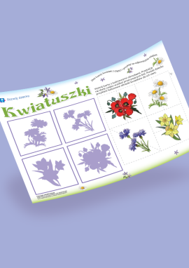 Kwiaty: puzzle z cieniami dla maluchów