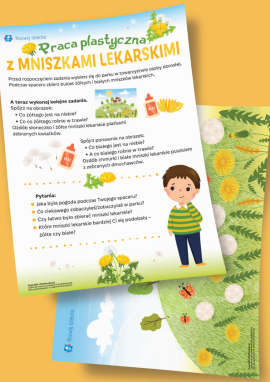Wiosenno-letnia praca plastyczna z użyciem naturalnych materiałów