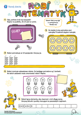 Ciekawa matematyka dla przedszkolaków: zadania z obrazkami, liczenie w zakresie do 10