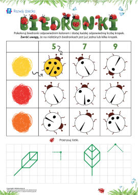 Ciekawa matematyka: praca z tabelą, liczenie w zakresie do 10