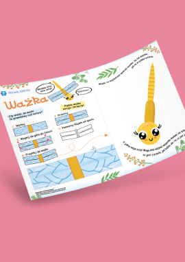 Ważka: przestrzenna praca plastyczna z wizerunkiem owada dla dzieci od 3 roku życia