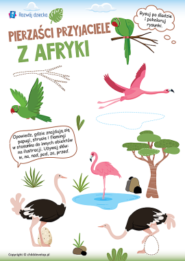 Orientacja w przestrzeni, grafomotoryka i ptaki Afryki