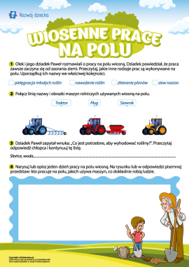 Praca ludzi wiosną