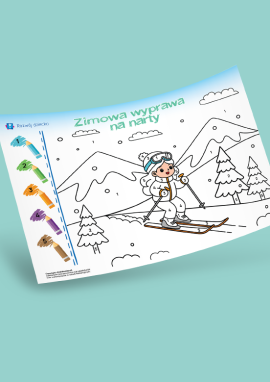 Kolorowanka według numerów: zima