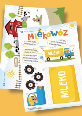 Cysterna mleka: trójwymiarowa praca plastyczna na temat pojazdów specjalistycznych