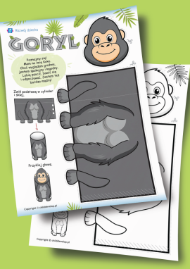 Goryl: przestrzenna praca plastyczna z papieru