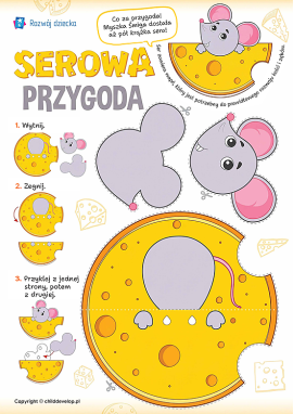 Mysz: przestrzenna praca plastyczna z papieru