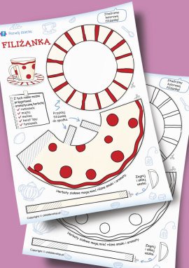 Filiżanka: przestrzenna praca plastyczna z papieru