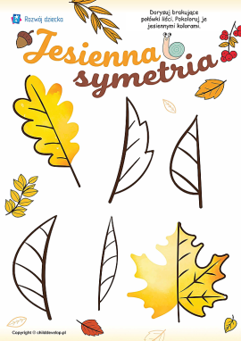 Jesienna symetria: rysujemy lustrzane odbicia