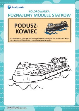 Kolorowanka statki: poduszkowiec